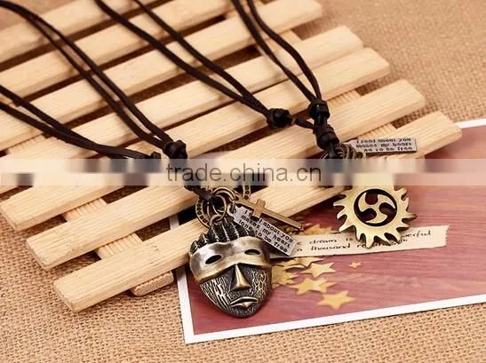 Manufacturers Selling Leather Punk Necklace Vintage Leather Necklace Hot Wheels Necklace photo-4