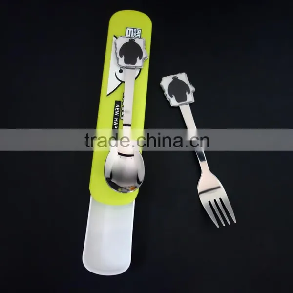 Exquisite Design Cartoon Stainless Steel Cutlery Set With Unique Box