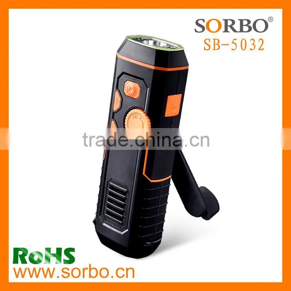 Hand Crank Generator Hand Dynamo Flashlight fm Radio With Energency Mobile Power Bank photo-5