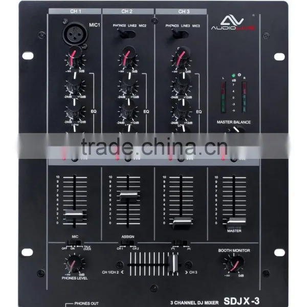 SDJX-3 Best Selling 2015 Popular 3 Channel Mp3 Audio dj Mixer photo-2