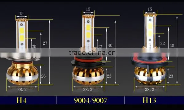 Golden Luxcury h4 Led Hot Sale Liht h7 Led Light Headlight h7 Led Car Headlight photo-6