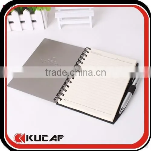 Custom Wholesale Aluminun Dairy Spiral Notebook With Pen photo-2