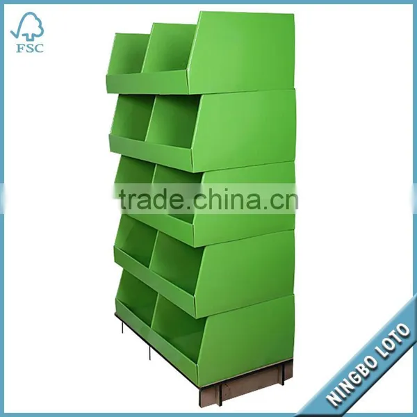 Green Counter Display Cardboard Box for Exhibition