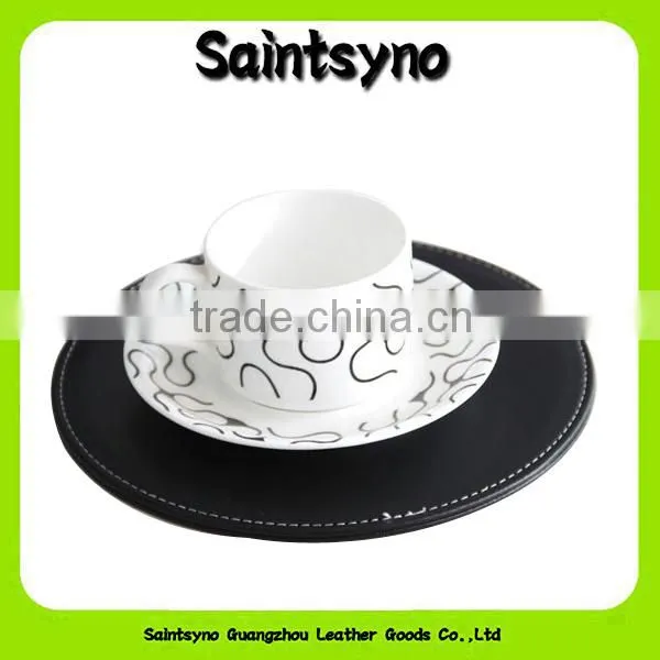 13004 Can be Custom-made Cup Leather Coaster photo-3