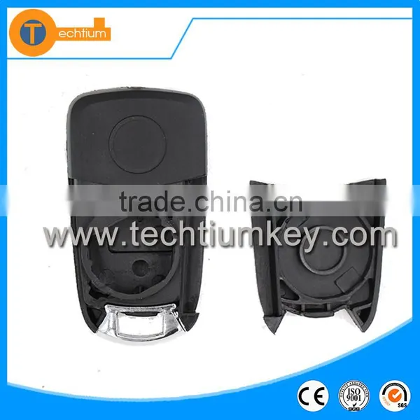 Plastic 2 Button Flip Remote Key Blank With Black Color Uncut Left Blade Without Logo for Opel Vectra Zafira photo-3