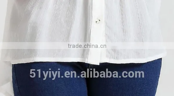Women Crochet Front Opened Buttoned Shirt photo-6