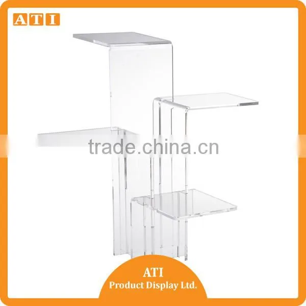 Hongkong Supplier 3 Steps Clear Round Acrylic Makeup Products Display Riser photo-4