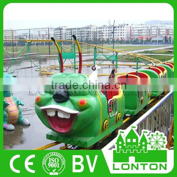Used Roller Coaster Rides For Sale In China Children Caterpillar Train With Track photo-3