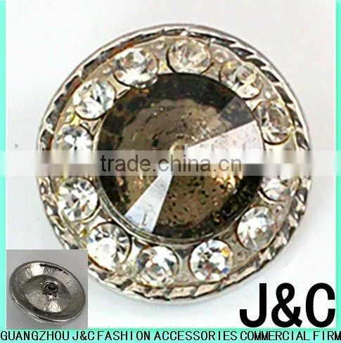 Flower Rhineston Zamac Button