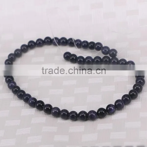 8mm Blue Sand Stone Round Beads 15.5" --5 Strands photo-3