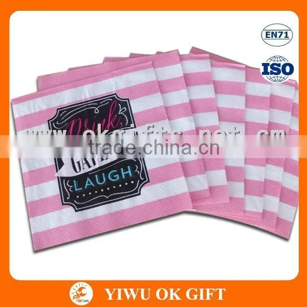 2015 Fashionable Bar Color Napkin, Party Supply photo-3