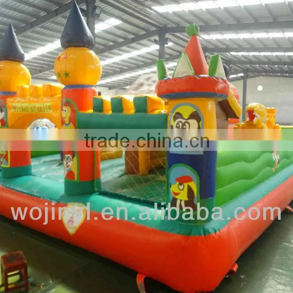 Exciting Beautiful Kids Playing Inflatable Castle photo-4