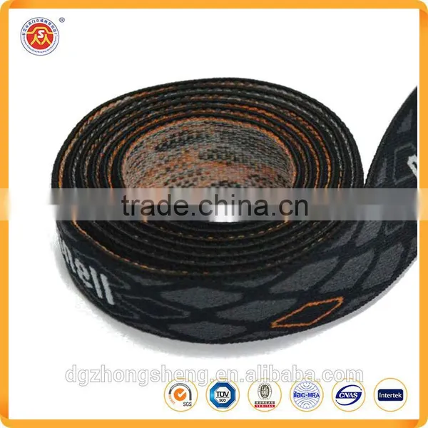 Custom Logo Printing Polyester Woven Elastic Bands Webbing For Underwear photo-3