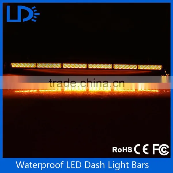 Manufactured Waterproof 12v Red Blue Amber Warning Strobe Led Warning Light Bar