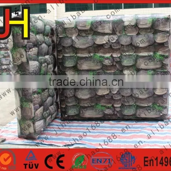 Cheap Green&White T-Shape Wall Inflatable Paintball Bunkers For Sale photo-5