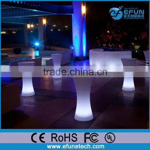 Plastic Rechargeable Illuminated Led Bar Table, Led Lighting Nightclub Bar Table photo-5