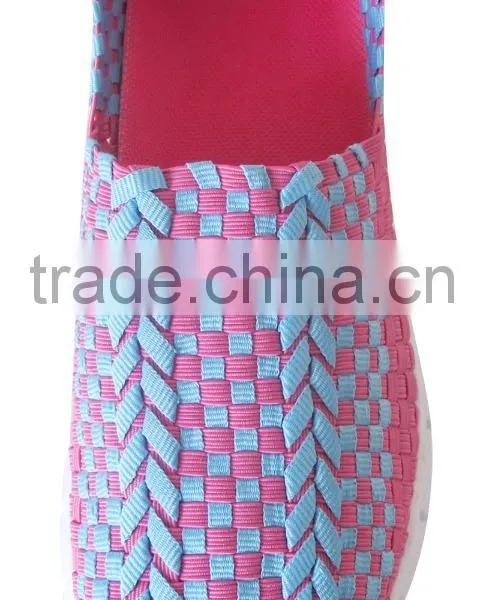 Flat Slip On Women Handmade Elastic Woven Shoes HT-109712-201 photo-2