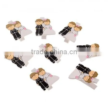 8PCS Wooden Clips Pegs Photo Post Card Memo Note Clothes Pins photo-3