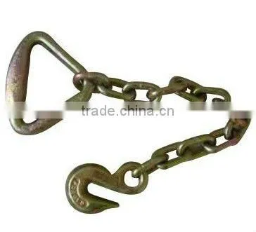 CHAIN WITH DELTA RING & GRAB HOOK EACH ON ONE END