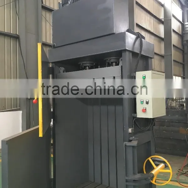 Vertical Hydraulic Cotton Baler Machine for Baling Waste Cotton Paper Plastic Bottles Good Quality photo-2