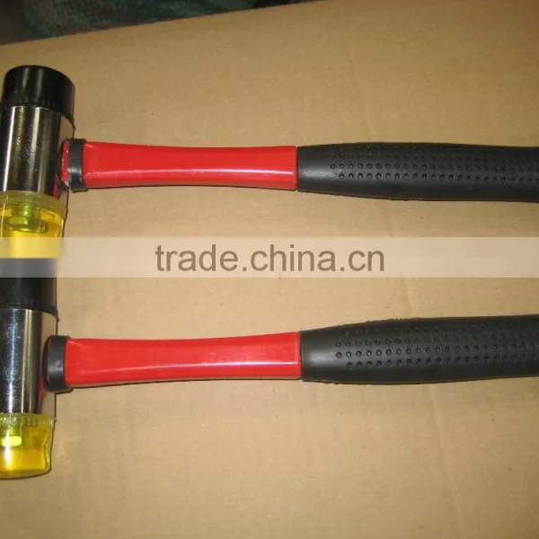 Yellow Fiberglass Handle Hammer Plastic Hammer Rotatable Plastic Hammer photo-4