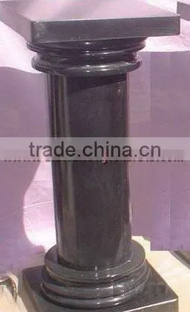NATURAL JET BLACK MARBLE PEDESTALS photo-4