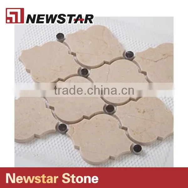 Newstar Crema Marfil Natural Marble Bathroom Wall Tile Spanish Lantern Mosaic photo-2