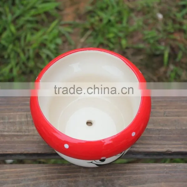 Cute Garden Decor Small Ceramic Smiling Face Planters photo-4