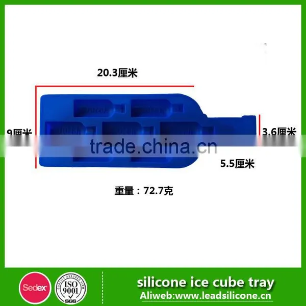 Bottle Shape Silicone Ice Cube Tray / Custom Personalized Food-Grade Silicone Durable Ice Cube Tray photo-3
