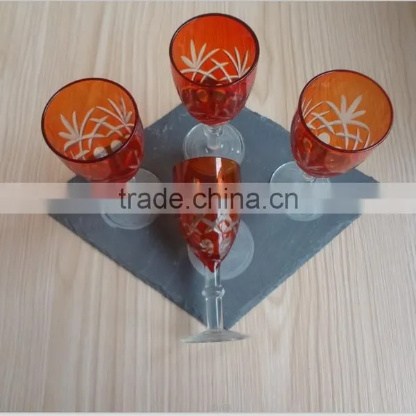 Elegant Black Slate Coaster With Goblet photo-6
