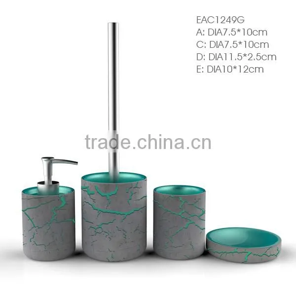Eco-Friendly Feature and Ceramic/Polyresin Material Bathroom Accessories/bath Set/bathroom Set
