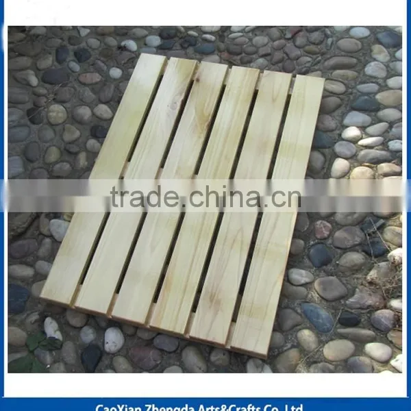 Eco Friendly Natural Curved Bamboo Shower Mat photo-6