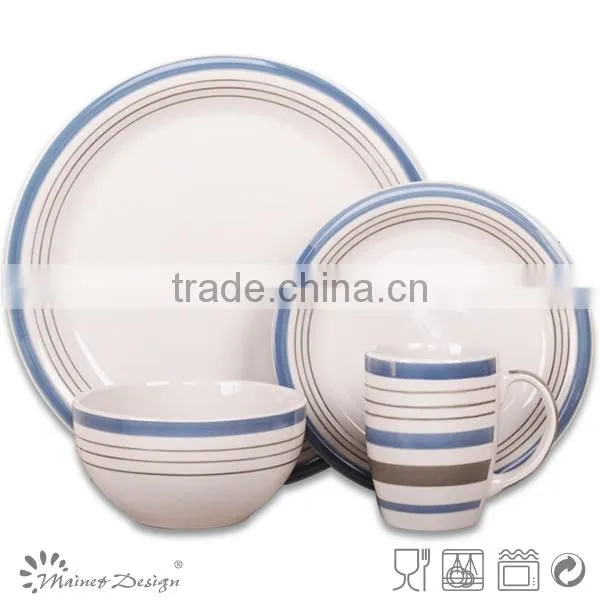 16pcs Handpainting Stoneware Dinnerware photo-3