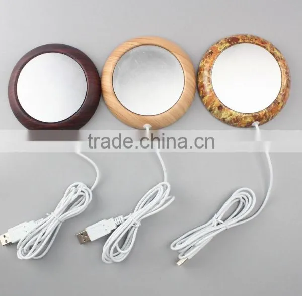 Cheap Hot Sale Wood USB Heat Coffee Cup Warmer USB Electric Saucer as Seen on tv photo-3