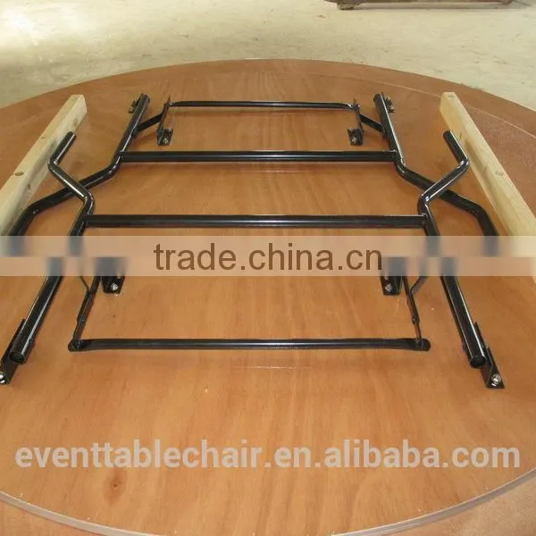 Round Plywood Banquet Folding Table With Alu Table Edge for Party Rental Wedding photo-3