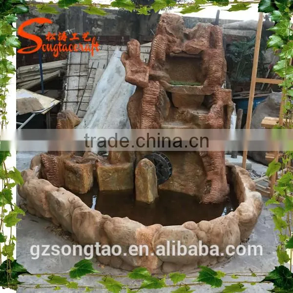 Hot Sale Artificial Rocky Waterfall Indoor Decoration Artificial Fountain Waterfall photo-3