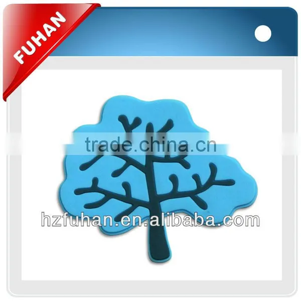 Customed pvc rubber patches for clothing