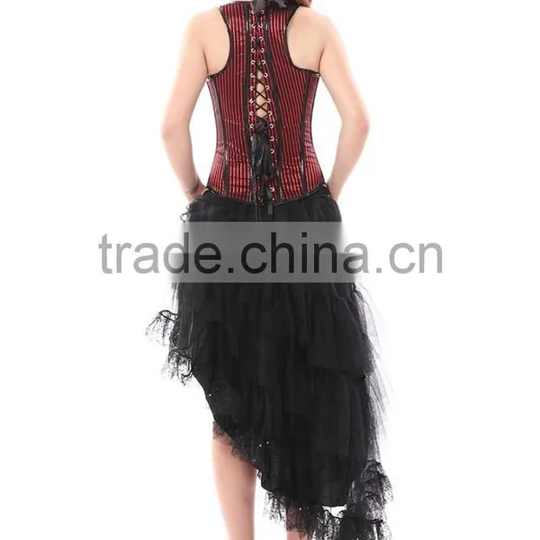 2015 Newest Style Seamless Conjoined One Set Body Shaping Corset With Long Skirt photo-3