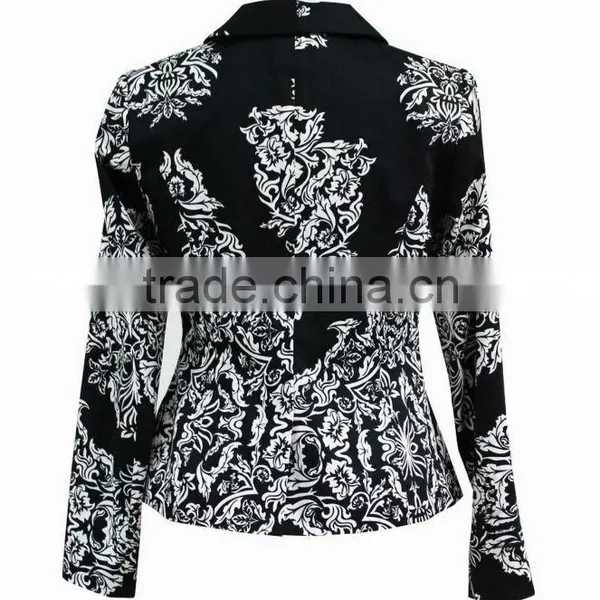 Hot Sale Fashion Design Long Sleeve Symmetrical Print Lady/woman Suit photo-3