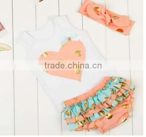 2016Gold Polka Dot Baby Outfits Top Quality Baby Clothes Baby Dresses photo-4