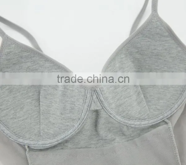 OEM/ODM Service Sexy Women Adjustable Strap Built In Bra Tank Tops Body Underwear For Sleeveless photo-4