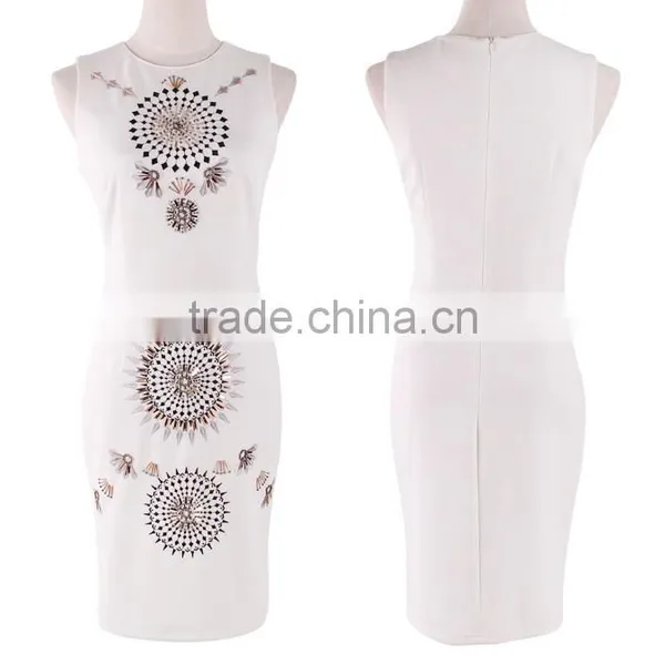 Maxnegio Fashion Designer Woman Bodycon Embroidered Dress photo-4