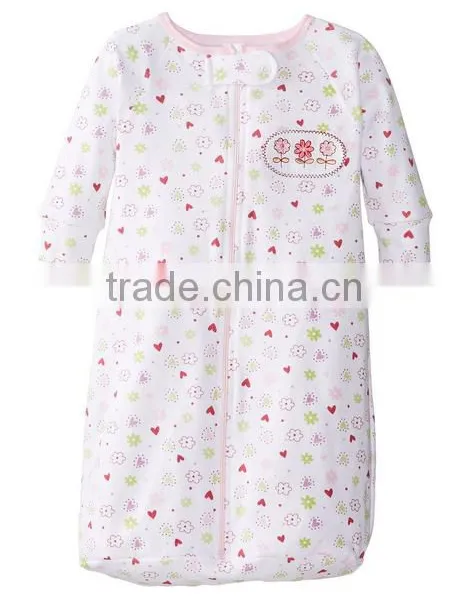 China Applique Wearable Cotton Wholesale Animal Baby Sleeping Bag With Sleeves photo-2