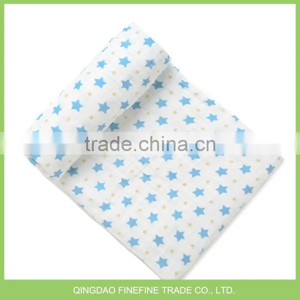 Cheap Soft Bamboo Organic Cotton Fabric Baby Blanket photo-3