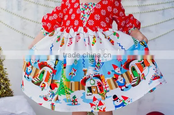 2017 New Born Baby Girls First Christmas Party Dress Kids Elf Holiday Party Dress photo-5