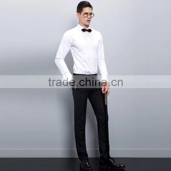 Top Quality White Dress Shirts Men Slim Fit photo-4