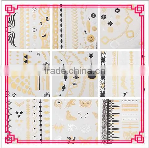 Best Selling Mixed Chains Metallic Waterproof Temporary Tattoo Sticker For Body Art photo-2