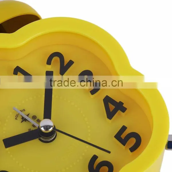 2016 Pentagram/Round Shape Student Children Bedside Bed Mute Table Cute Alarm Clock Essential Home Clock Small Size Two Color photo-3