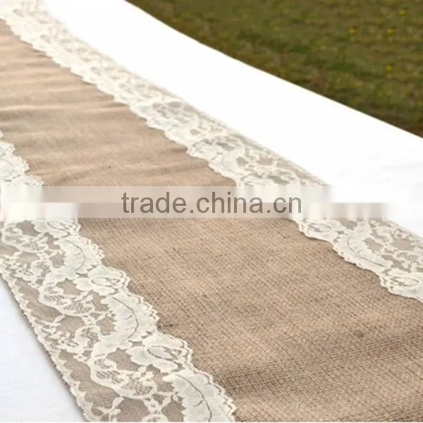 Lace and Burlap Table Runner,Laser Cut Felt Table Runner,Table Runner for Wedding Decoration photo-6
