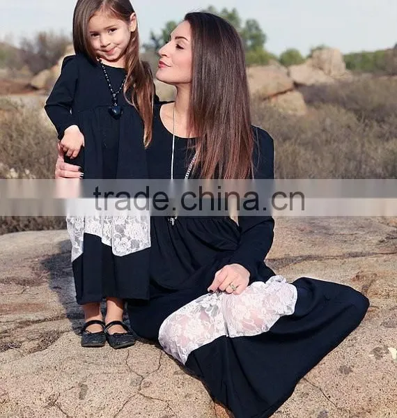 Mommy and me Maxi Dresses Women Dresses Lace Maxi Dress photo-2
